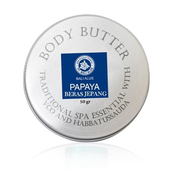 Bali Alus Body Butter Papaya Beras Jepang Traditional SPA Essential with VCO & Habbatussauda, 50 gram