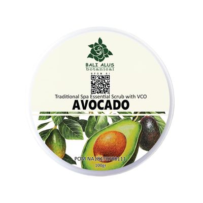 Bali Alus Lulur Scrub Cream Avocado, 100 gram (Pack of 2)