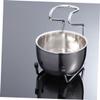 OSOLADY Stainless Steel Shaving Set Stand and Bowl Elegant Men Grooming Kit for Wet Shaving view 2