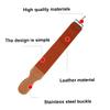 OSOLADY Cowhide Leather Double-layer Razor Strop for Sharpening Straight Razors Professional Barber Use Easy to Hang with Buckle Design Smooth Shaving Blade Enhancement view 3