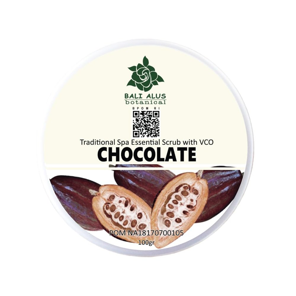 Bali Alus Lulur Scrub Cream Chocolate, 100 gram (Pack of 2)