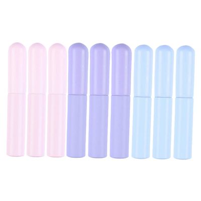 Didiseaon 9pcs Silicone Lip Brush Set Lids Makeup Brush Applicator for Lipstick Blending and Concealer Portable and Soft for Travel