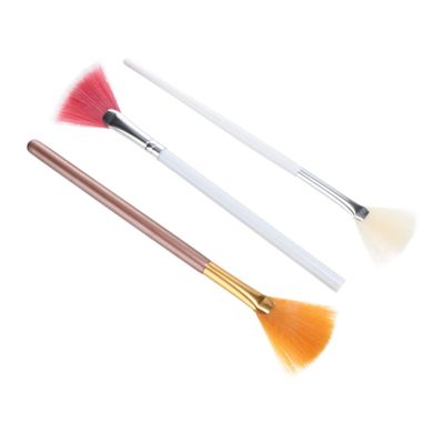 OSOLADY Fan-shaped Makeup Applicators 3pcs Brush Set for Blending Highlighting and Blush Women's Beauty Tools