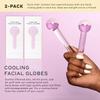 sundree Cooling Facial Ice Globes | Reduce Puffiness | Tighten Skin | Improve Circulation | Freezer Safe | Bundle (2 - Pack) (Clear) view 2