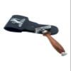 Embrace the art of the perfect shave with Sword Edge DE razor "Woodzie" (Also available with 2 in 1 head -OC and CC base plate) (Pouch with 2 in 1 head) view 1