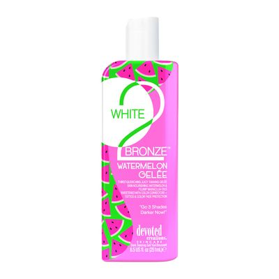 Devoted Creations White 2 Bronze Watermelon Gelee - Thirst-Quenching Juicy Tanning Gele Fast Absorbing Lightweight Tanning Bronzer Free Dark Tanning Gel