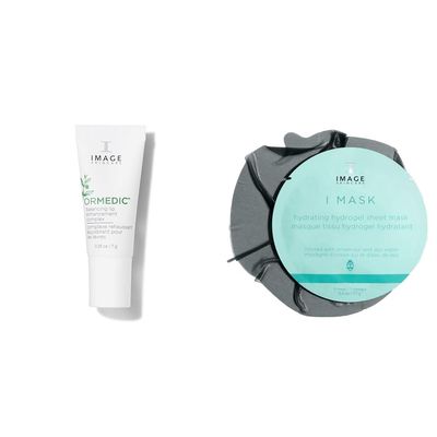 All Aglow IMAGE Skin Care Gift Bundle, ORMEDIC pH Balancing Lip Enhancement Complex + I MASK Hydrating Hydrogel Sheet Mask