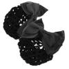 SKISUNO 2pcs Hair Bun Net Covers Bow Clip Women Hair Bow Clips Bun Extensions Professional for Nurses Stewardesses view 1
