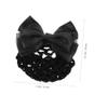 SKISUNO 2pcs Hair Bun Net Covers Bow Clip Women Hair Bow Clips Bun Extensions Professional for Nurses Stewardesses view 4
