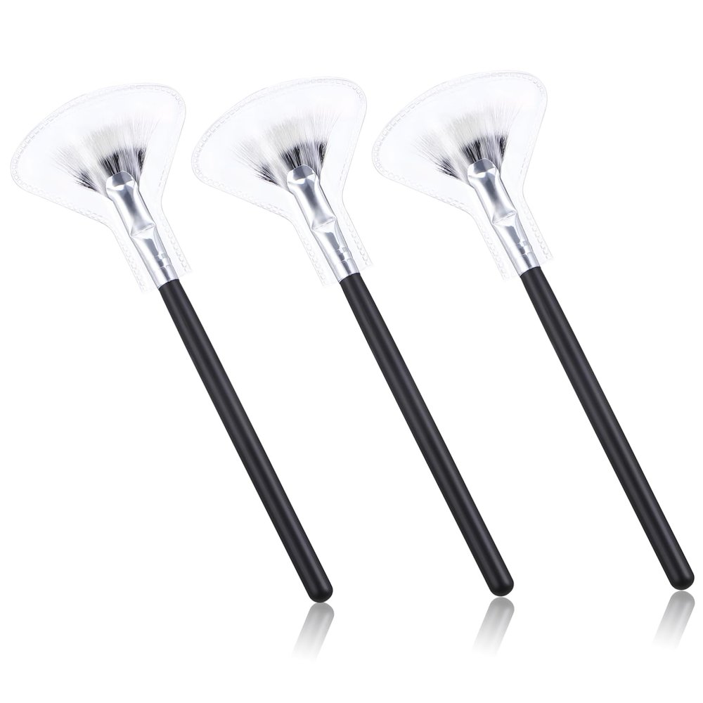FRCOLOR 3pcs Fan Shaped Eyebrow Lash Brushes Precision Mascara Eyelash Extension Tools for Gentle Grooming for Eye Makeup Application and Lash Separation