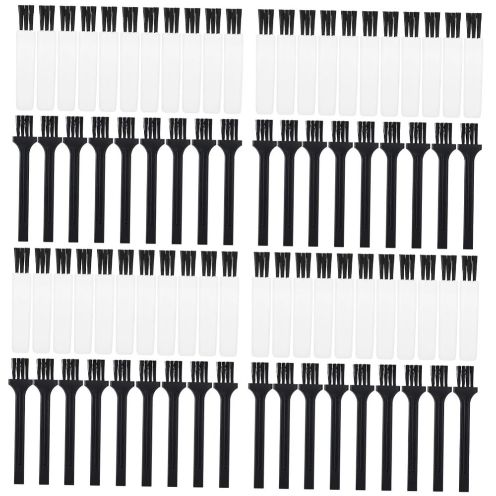 HAPINARY 120pcs Beard Brush for Men Razor Cleaner Multipurpose Plastic Brush Spoon Portable