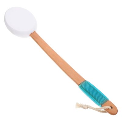 Baluue Bath Brush Exfoliator Long Handle Shower Brush for Back Washer Sunscreen Applicator Multi-Function Skin Care Accessory