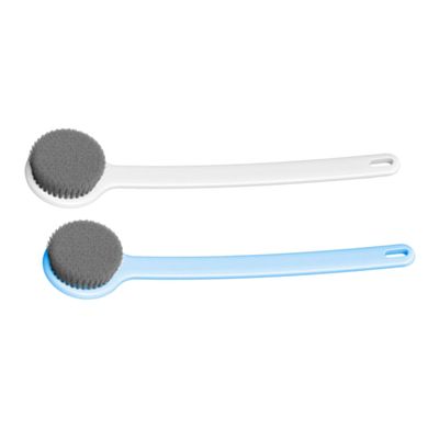 Baluue 2pcs Handle Bath Brush Soft Bristles Back Scrubber for Shower Convenient Bathing Tool for Home and to Store and Use Relaxing Bath
