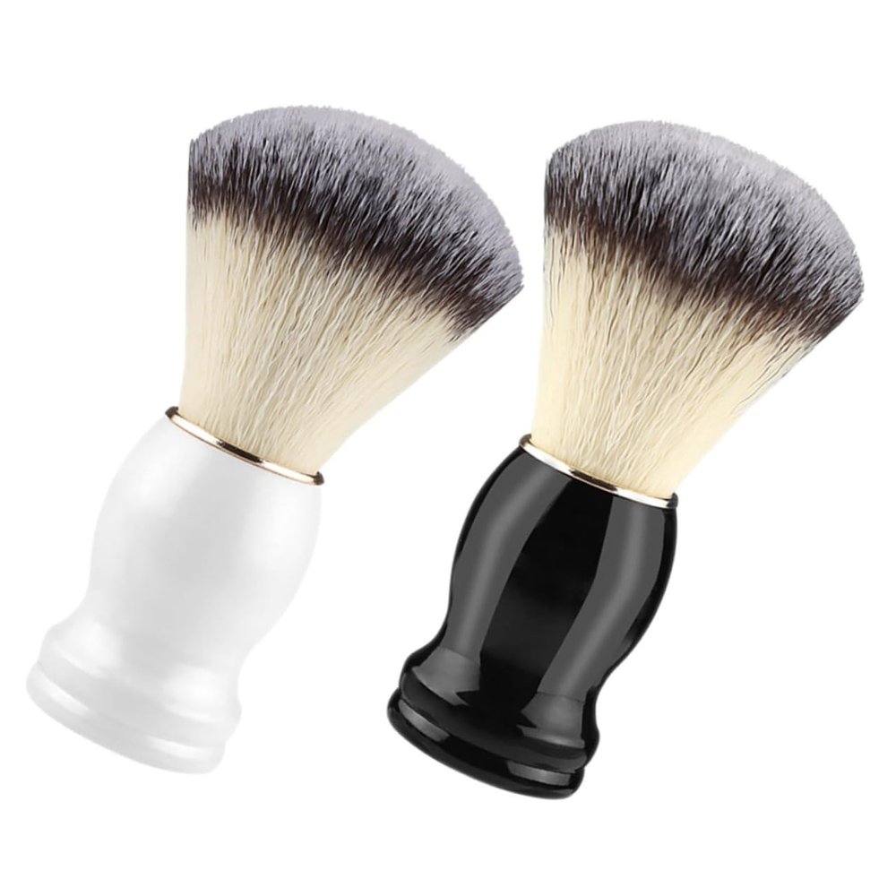 Didiseaon 2pcs Men's Shaving Kit Soft Mustache Shaving Brush Barbershop Haircutting Cleaning Brush Shave Barber Tools