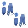 Baluue 2pcs Shower Exfoliator Kit Bath Gloves Shower Mitt Back Brush and Balls Easy Use for Men Women view 1