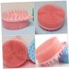 Outanaya Bath Brush Dual-Sided Silicone Body Scrubber for Gentle Cleaning and Massaging for Boy Girl and Boys and Girls for Bath and Cradle Cap Care view 3