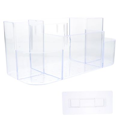 SOESFOUFU Punch-free Cosmetic Box Adhesive Makeup Storage Wall-mounted Toiletry Organizer