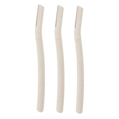 Beatifufu 3pcs Eyebrow Scraper Brow Razor Dermaplaning Razor Eyebrow Grooming Kit Shaper Razor Reusable Razor Facial Hair Razor Trimmer for Make up Kit Makeup Shaver Stainless Steel