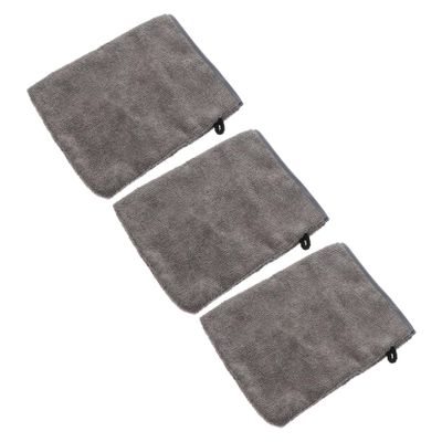 Baluue 3pcs Makeup Gloves Ultra-fine Microfiber Facial Cleaning Mitts for Easy Makeup Removal Reusable Shower Use Travel-friendly Grey