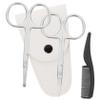 SOESFOUFU 4pcs Precision Nose Hair Trimmer Set Beard Scissors Stainless Steel Scissors for Men Women Portable Beauty Grooming Kit for Barber Shops Home Use view 1