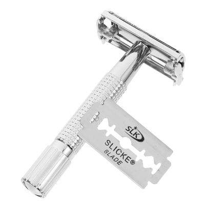 FRCOLOR 1set Long Handle Hair Remover Shaver Safety Razor for Men Grooming Butterfly Open for Face and Beard