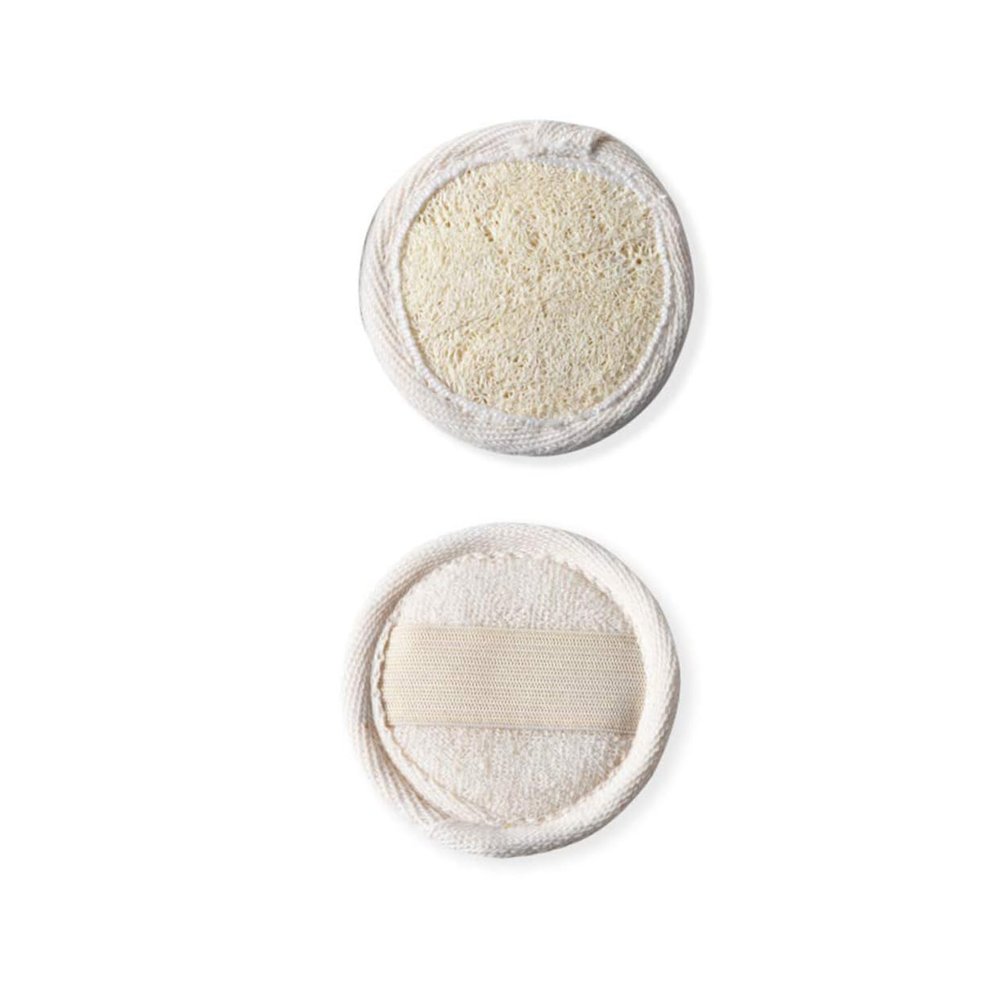 Beatifufu Natural Loofah Makeup Remover Pads 6.5cm Diameter 10pcs/can Facial Cleansing Mats Makeup Wipes Remover Face Wash Cosmetics m