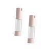 Beatifufu 2pcs Vacuum Lotion Pump Bottles for Travel Pink Essence Dispenser for Cosmetics Easy to Refill and Clean for Makeup and Toiletries view 1