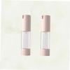 Beatifufu 2pcs Vacuum Lotion Pump Bottles for Travel Pink Essence Dispenser for Cosmetics Easy to Refill and Clean for Makeup and Toiletries view 4