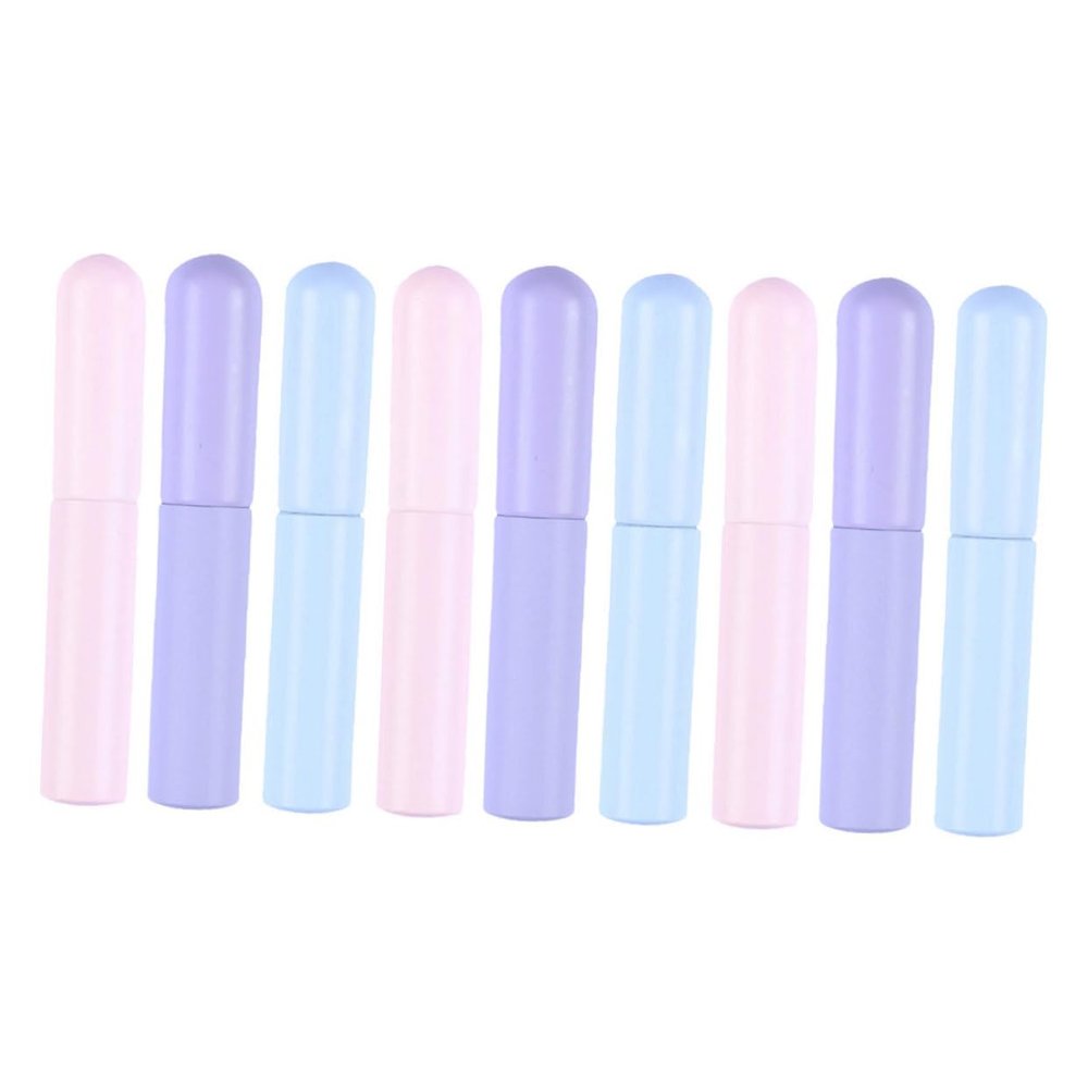 FOMIYES 9pcs Silicone Lip Brush Set Lip Makeup Brushes Cap Soft Applicators for Blending Concealing