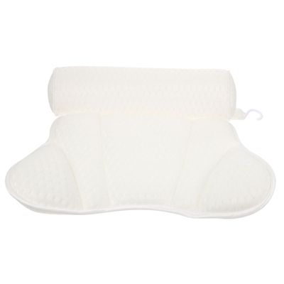 Baluue Comfortable Spa Bathtub Pillow with Suction Cups Soft Mesh Headrest for Neck Support Easy to Install Compact for Relaxing Bath Experience for Home Use