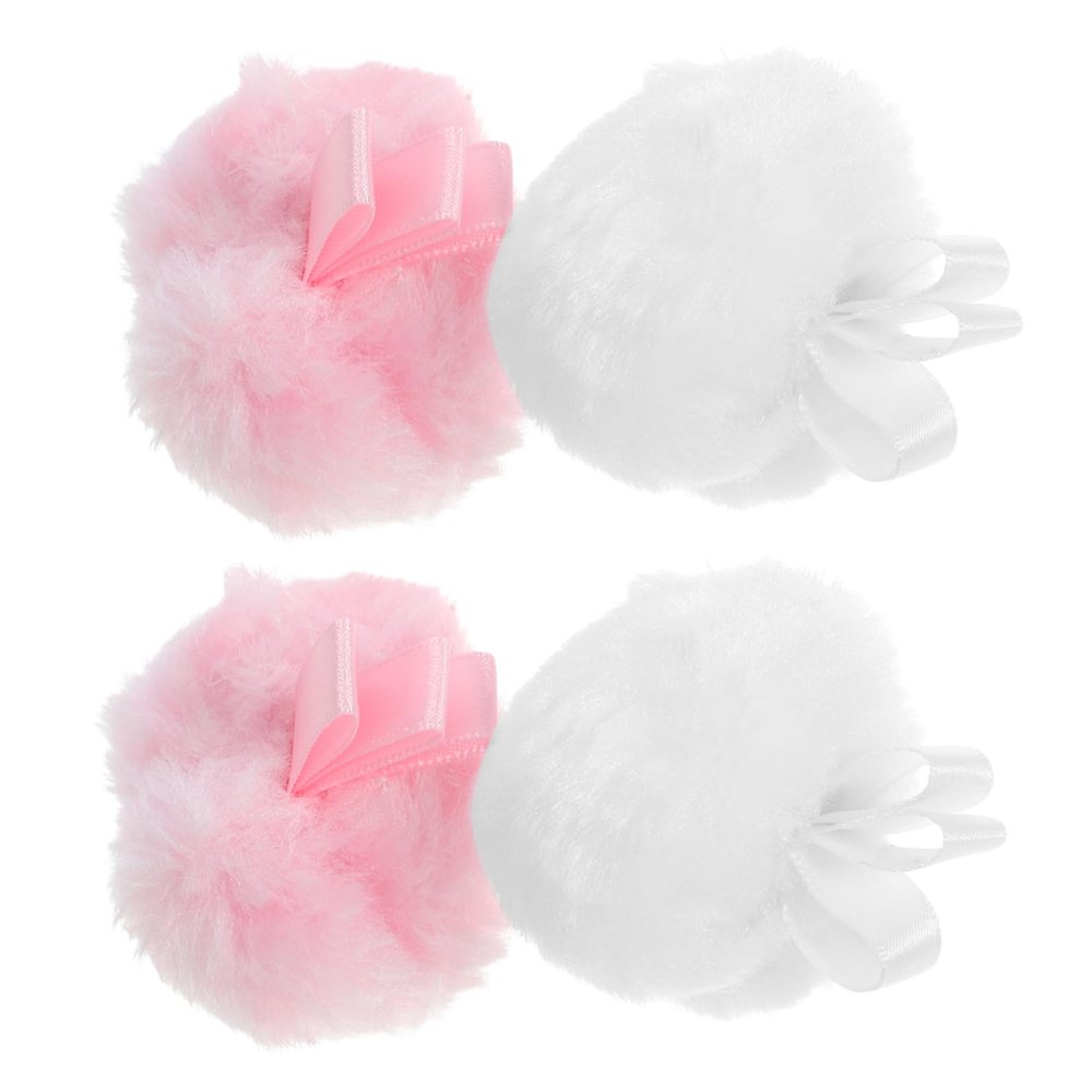 Baluue 4pcs Makeup Rounds Soft Cleaning Pads Portable Dry Makeup Powder Puff for Face for Beauty Use Random Style