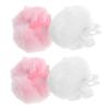 Baluue 4pcs Makeup Rounds Soft Cleaning Pads Portable Dry Makeup Powder Puff for Face for Beauty Use Random Style view 1