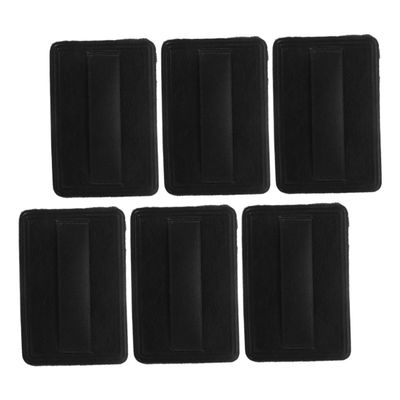 NOLITOY 6pcs Face Powder Makeup Puff for Loose Powder Makeup Pad Soft Pu Leather and Black