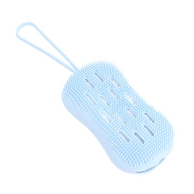 WOONEKY 1pc Silicone Bath Brush Multi-Functional Exfoliating Sponge for Home Bathing Easy to Use Hanging Rope for Relaxing Shower Experience