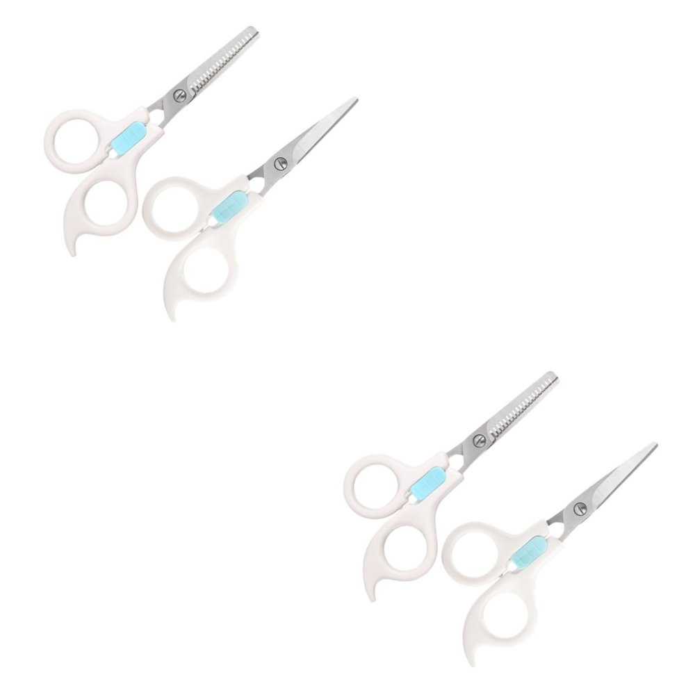 Baluue 4pcs Boys and Girls Safety Hair Clippers Hairdressing Scissors Hair Styling Tools Easy to Carry for Home and Salon