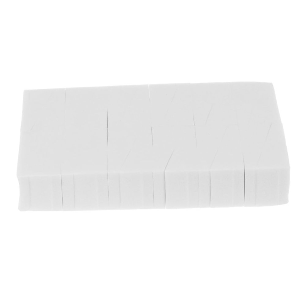 Beatifufu 48pcs Trapezoid Makeup Sponge Versatile Cosmetic Puff for Foundation Powder Application Blending Gentle Skin Types Biodegradable Natural