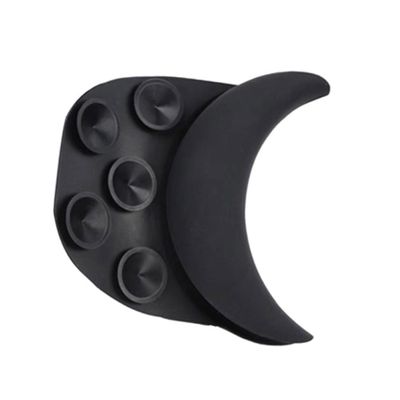 Beatifufu Silicone Neck Rest Pillow for Hair Washing Comfortable Suction Cup Cushion for Salon and Home Use Durable and Reusable Hairdressing Accessory Black