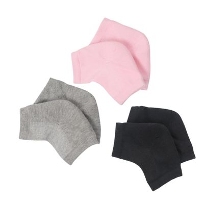 Beatifufu 3pairs Unisex Breathable Ankle Socks Moisturizing Gel Cracking Heel Protection Socks Grey