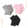 Beatifufu 3pairs Unisex Breathable Ankle Socks Moisturizing Gel Cracking Heel Protection Socks Grey view 2