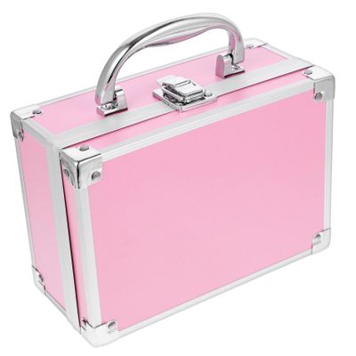 Beatifufu Aluminum Makeup Case Portable Organizer for Travel Sturdy Storage Box Makeup Organizer
