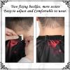 AOZUO Hair Cutting Cape, Hairdresser Apron Salon Cape with Adjustable Elastic Hooks Floral Pattern Barber Cape for Hair Stylist Hair Dye (Red) view 4