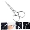 NOLITOY 3pcs Pro Cuticle Eyebrow Scissors for Men Stainless Steel Portable Facial Hair Scissors Grooming view 4