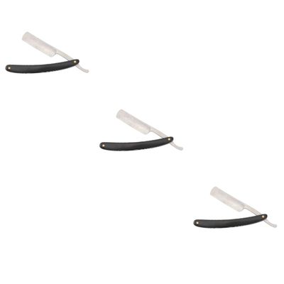Ipetboom 3pcs Men Vintage Razor Manual Shaving Tool Single Blade Razor for Men Barber Blade Beard Line up Safe Shaver