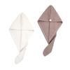 Baluue 2pcs Water-Absorbent Hair Wraps for Quick Drying Caps for Wet Hair Care Gentle Microfiber Turbans and Bathing Supplies for Home Use view 1