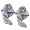 Baluue 2pcs Fleece Hair Drying Towel Wrap Fast Absorbent Hair Hat for Women Double Design for Quick Drying Lightweight and Comfortable Wrap view 1