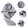 Baluue 2pcs Fleece Hair Drying Towel Wrap Fast Absorbent Hair Hat for Women Double Design for Quick Drying Lightweight and Comfortable Wrap view 4
