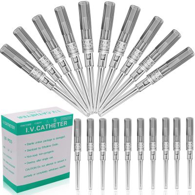 Prgislew Catheter Piercing 50Pcs - 16G Catheter Piercing Tool Ear Nose Piercing Hollow for Lip Tongue Belly Nipple Cartilage Ear Nose Piercing Kit Piercing Tools