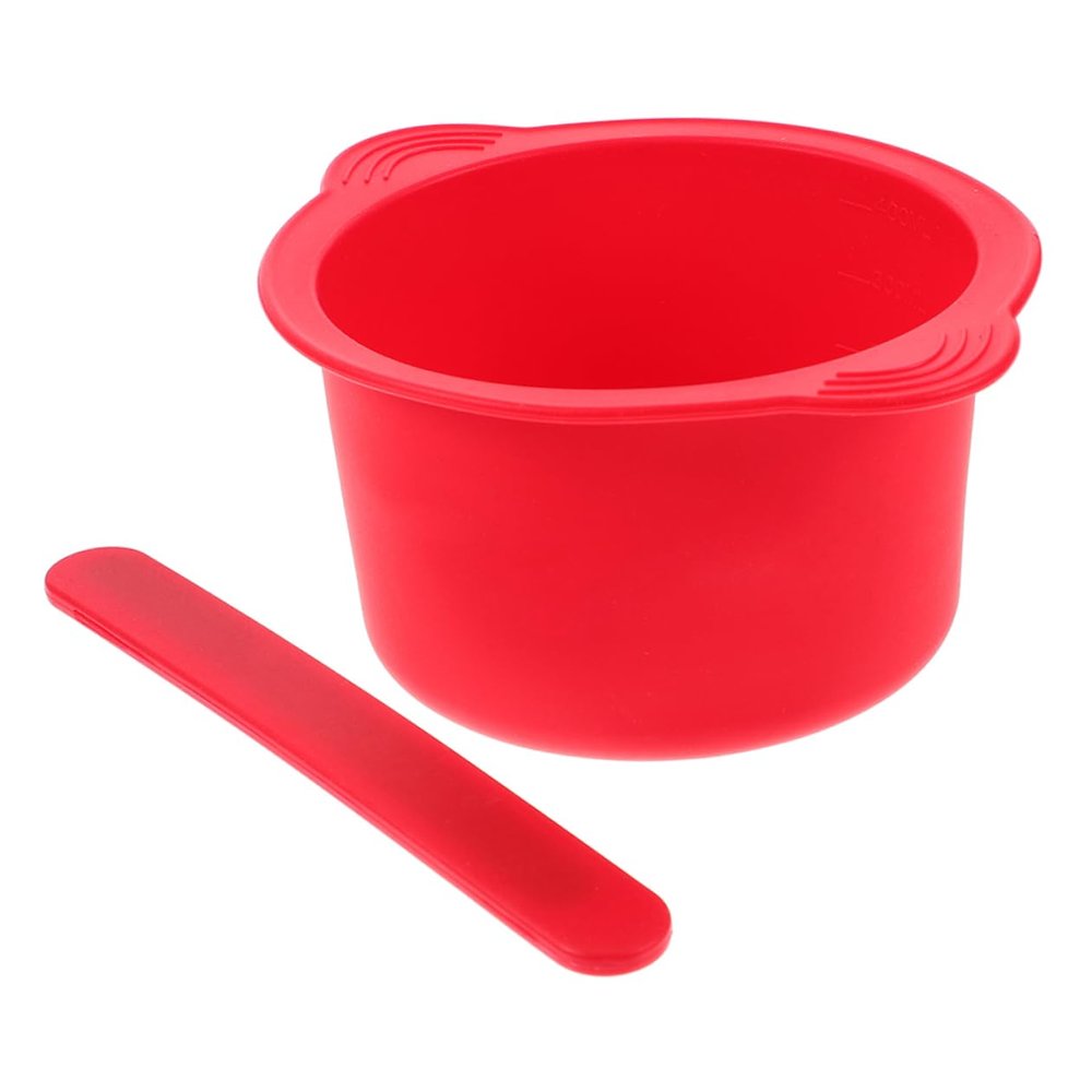 SOESFOUFU 2sets Waxing Silicone Bowl for Hair Removal Durable Non-stick Wax Warmer Liner with Mixing Sticks Capacity for Home and Salon Use