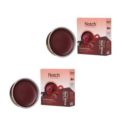 NOTCH- No Pain Red Wine Face And Body Red Sensitive Areas Peel Off Wax For Eyebrow/Upper Lips/Facial Hair/Bikni/Underarms/Legs/Thigs Hair Removal Katori Wax | 80g X 1pc