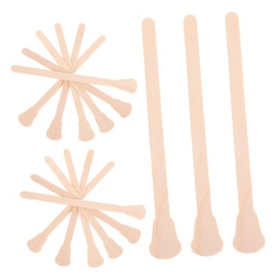 Didiseaon 100pcs Dual- Wooden Waxing Sticks Applicator for Face Eyebrow and Lip Hair Removal Tools for Body and Facial Care